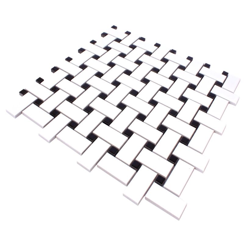 Sevilla White Black Mosaic Tiles Axel CBAS 19