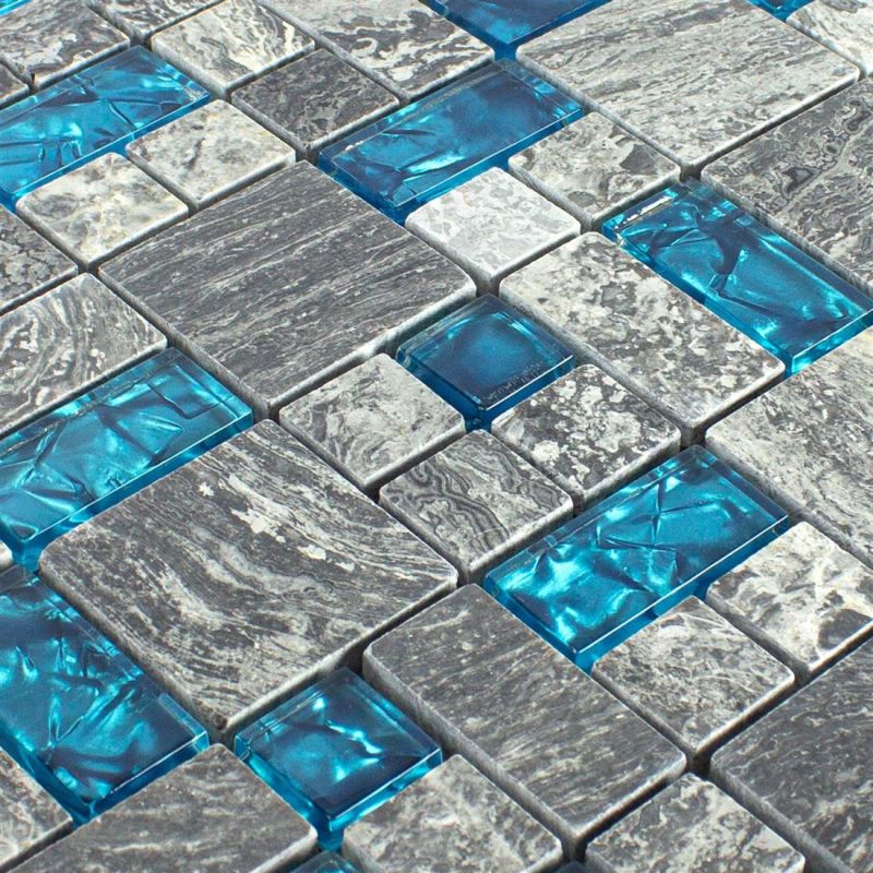 Atlantis Blue Linear Stick Mosaic Mosafil HT88880 Axel XCM MC589