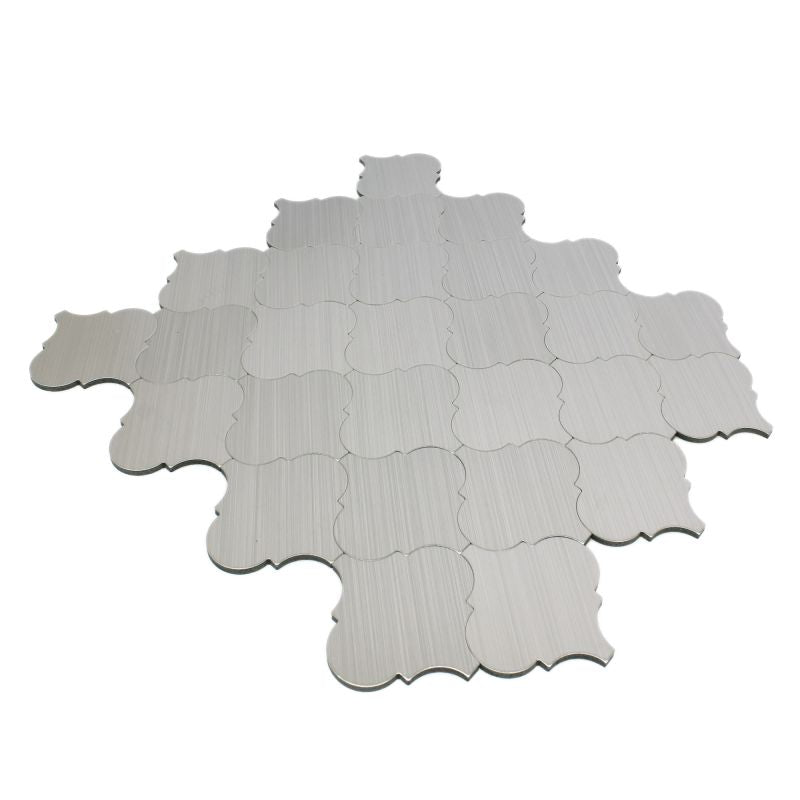 Metal Self Adhesive Ensenada Silver Mosaic Tiles Axel SAM 4MMLAT