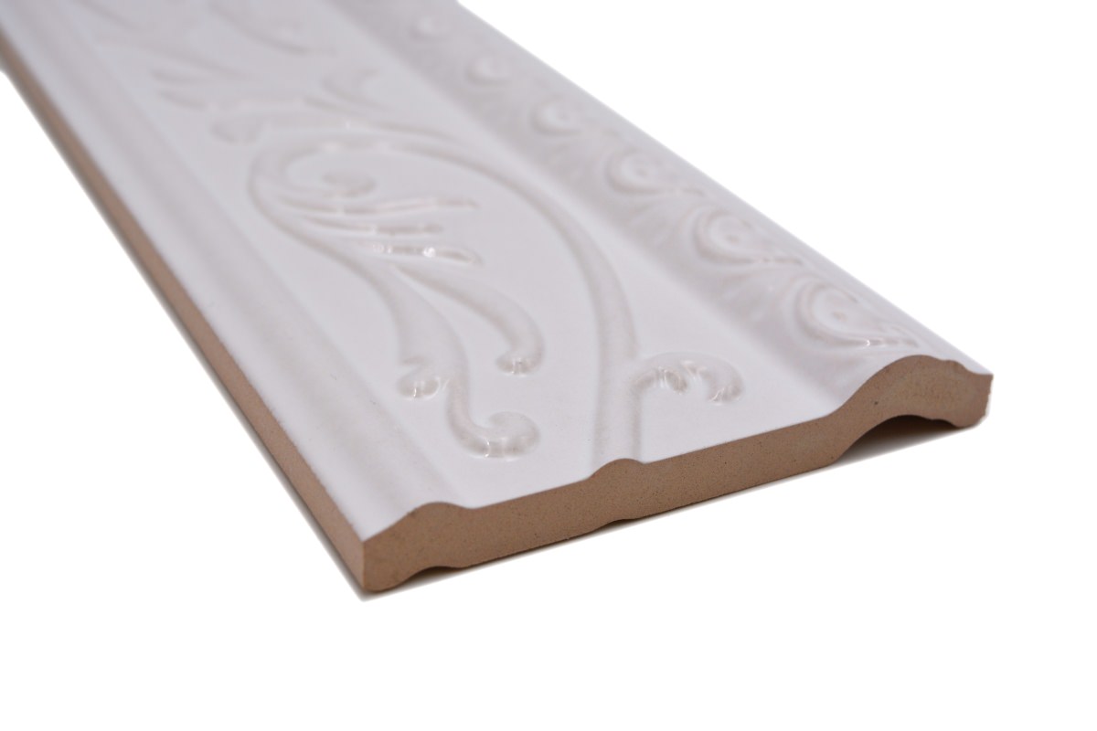 White Skirting & Border Ceramic Tiles Decor