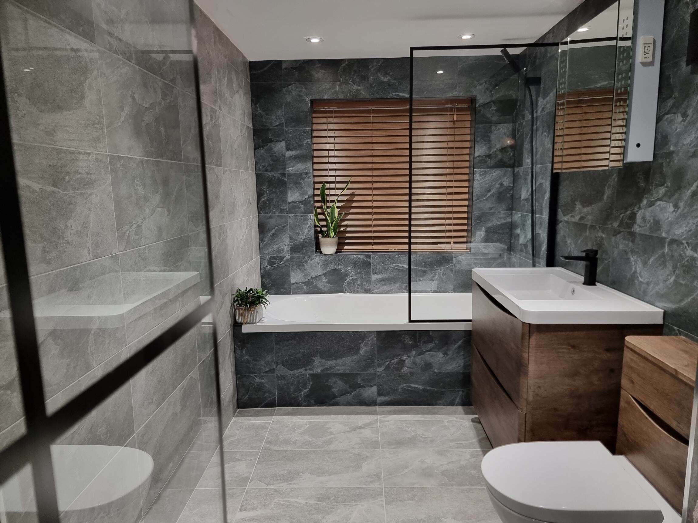 Ark Slate Cloud Grey Stone Effect 30x60cm Porcelain Wall and Floor Tile TilesDecor