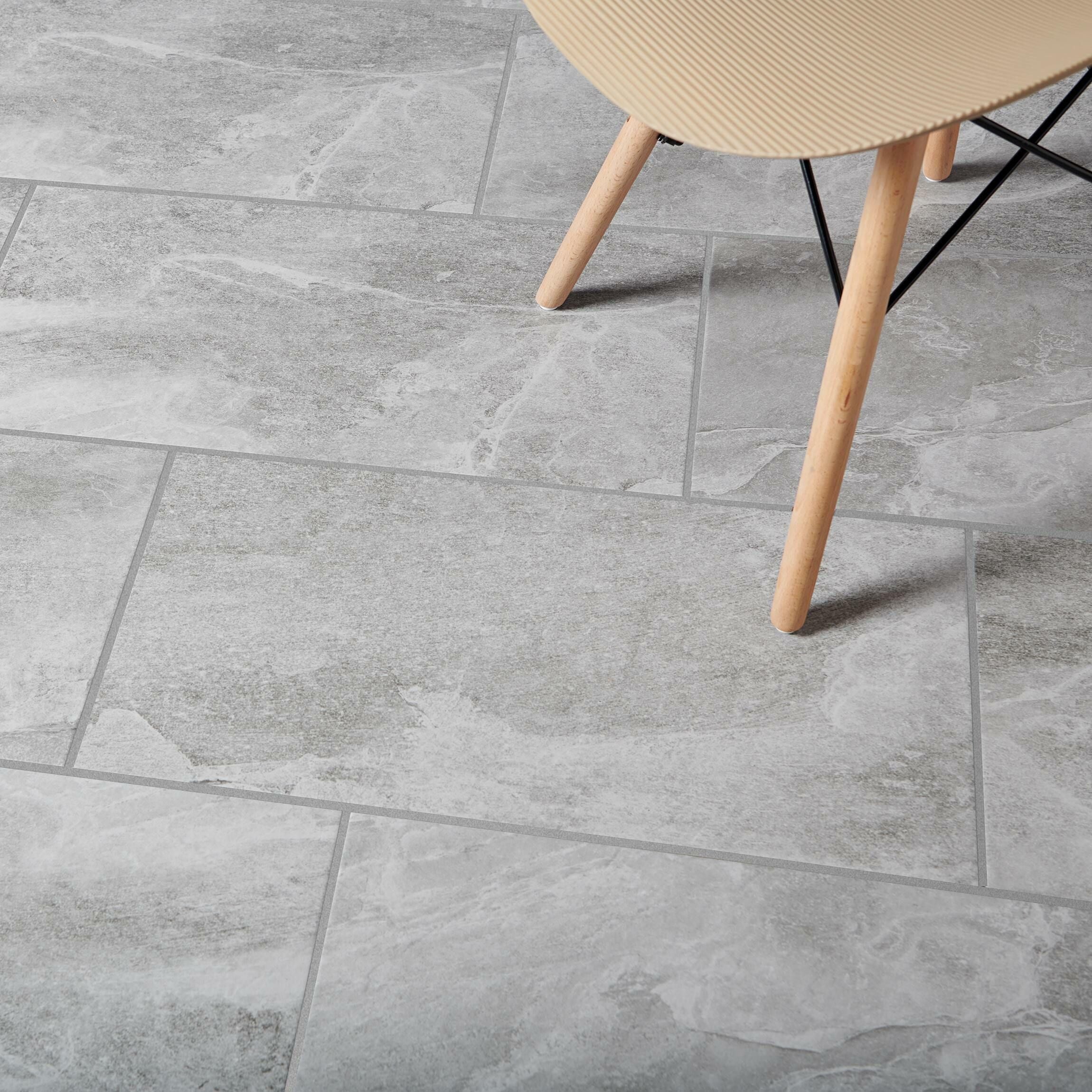 Ark Slate Cloud Grey Stone Effect 30x60cm Porcelain Wall and Floor Tile TilesDecor