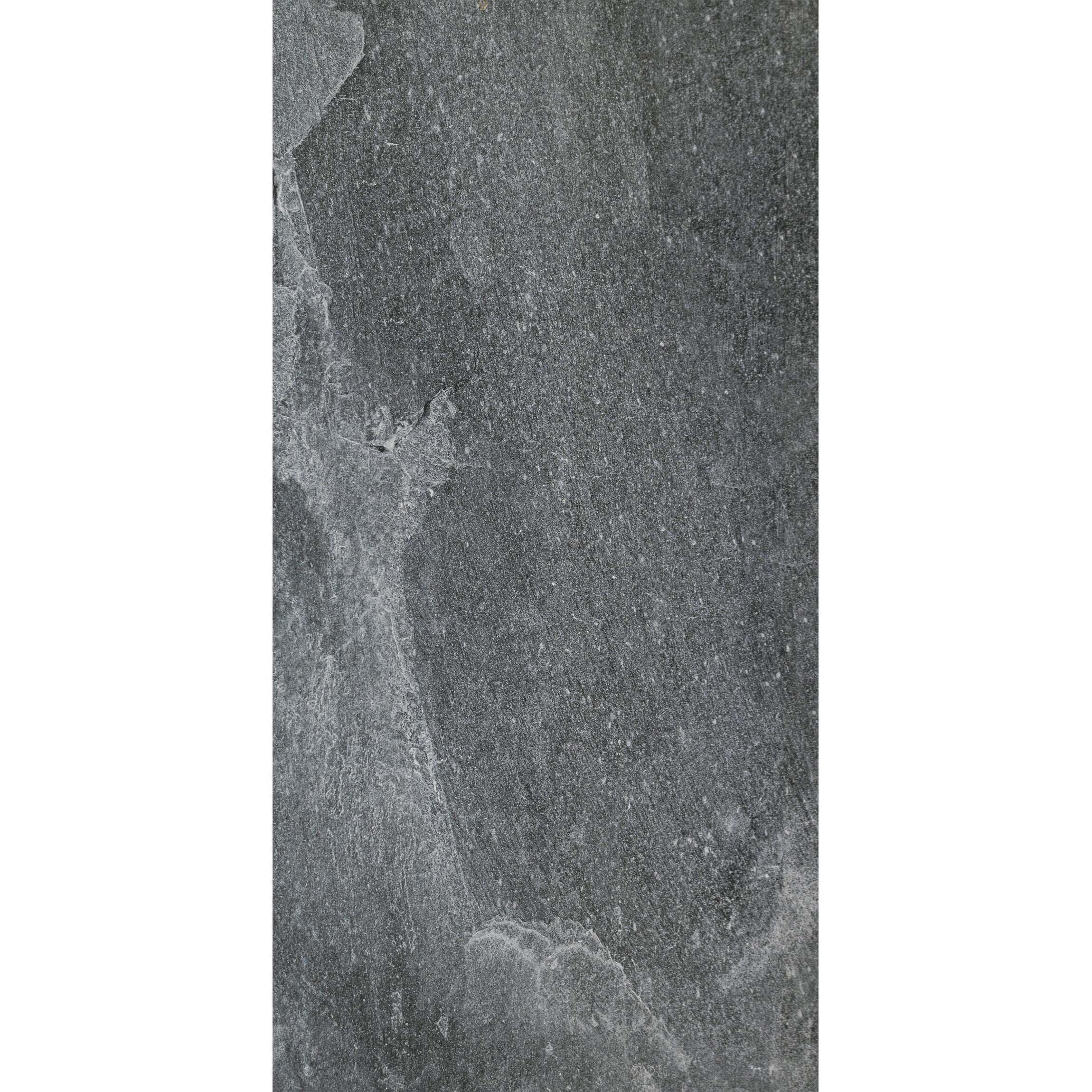 Ark Slate Deep Gris Grey Stone Effect 30x60cm Porcelain Wall and Floor Tile TilesDecor