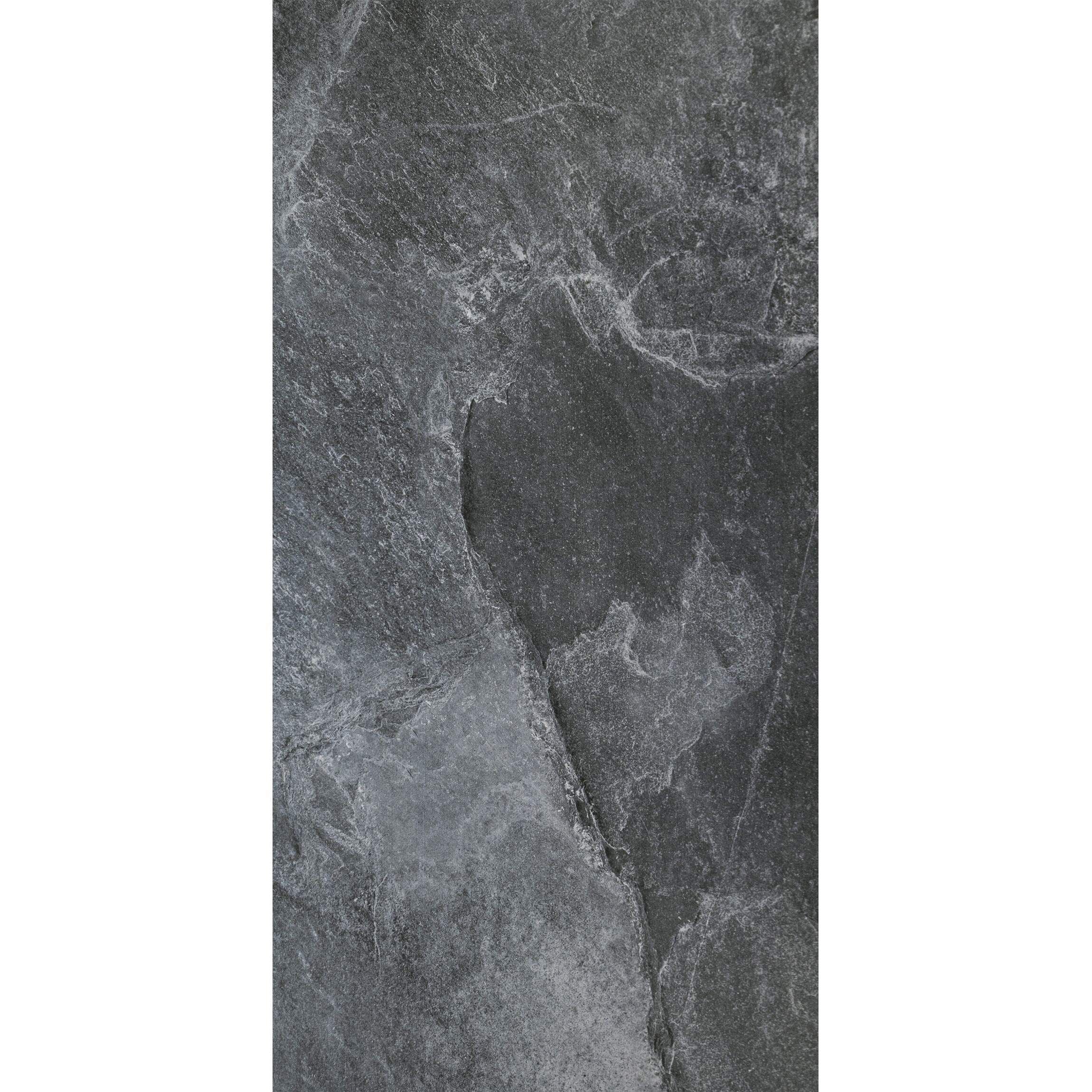 Ark Slate Deep Gris Grey Stone Effect 30x60cm Porcelain Wall and Floor Tile TilesDecor