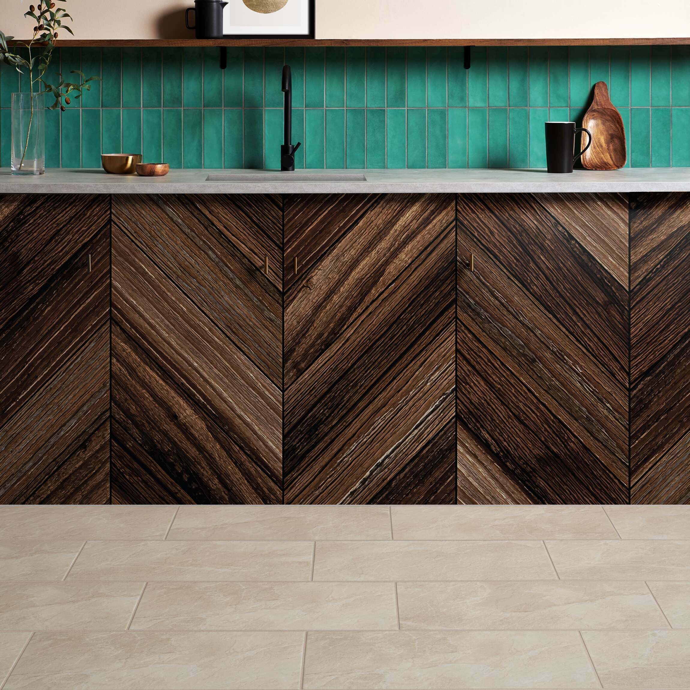 Ark Slate Ivory Honeycomb Stone Effect 30x60cm Porcelain Wall and Floor Tile TilesDecor