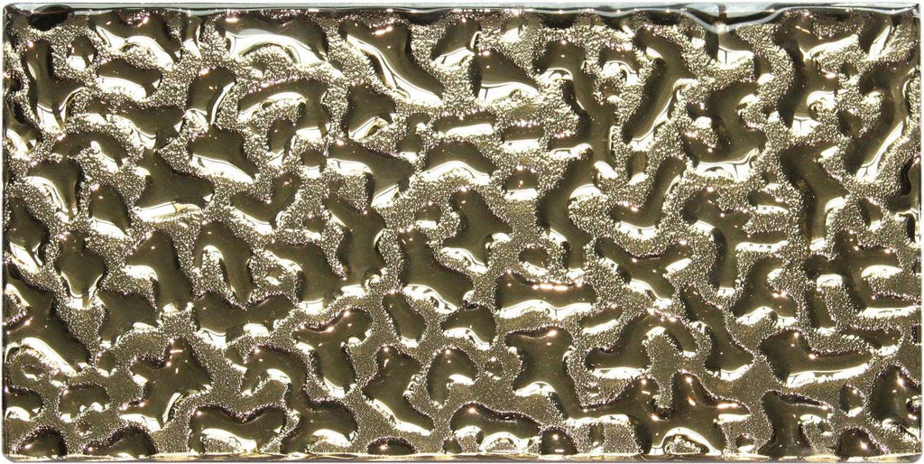 Melted Gold 3D Glass Metro 100x200mm Metro Wall Tile TilesDecor