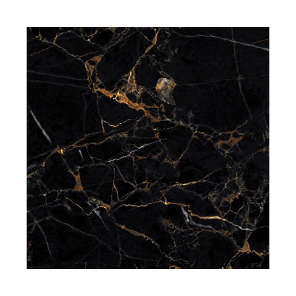 Nero Marquina Mystic Polished Black and Gold Marble Effect 600x600mm Wall and Floor Tile TilesDecor