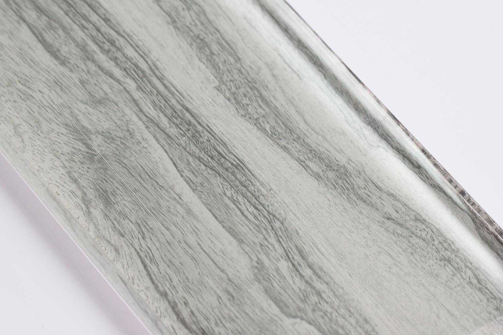 Oasis Wave Grey Wood Effect Glass Metro 75x150mm Wall Tile TilesDecor