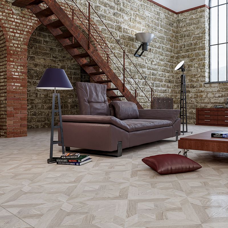 Parquet Star Ash Grey 60x60cm Wood Effect Floor Tile TilesDecor