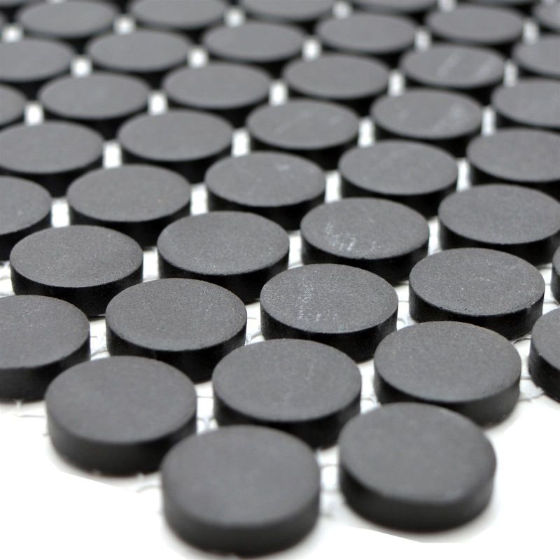 Unglazed Penny Black Mosaic Tiles