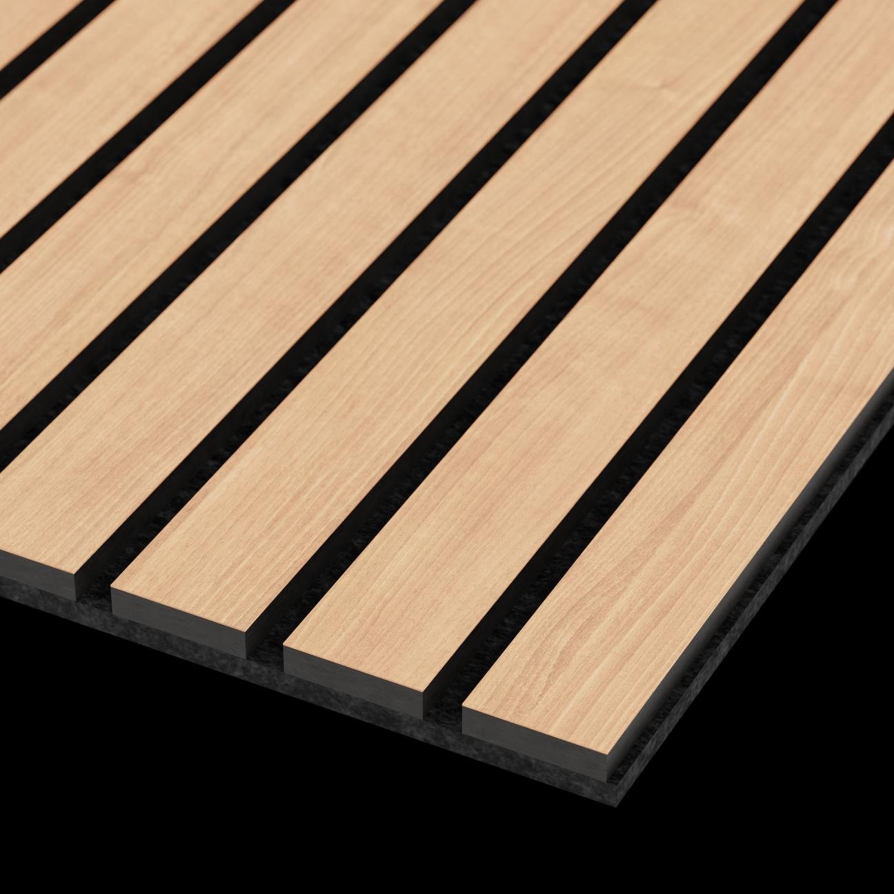 Scandinavian Oak Luxury Acoustic Wall Panel Echo Reduction for Studios, Home Office, Hotels, Restaurants