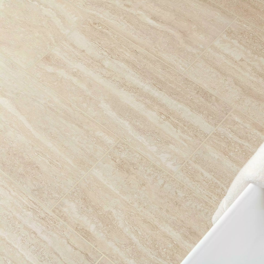 Serenity Sandstone Ivory Matt Stone Effect Porcelain Wall and Floor 600x300mm Tile TilesDecor