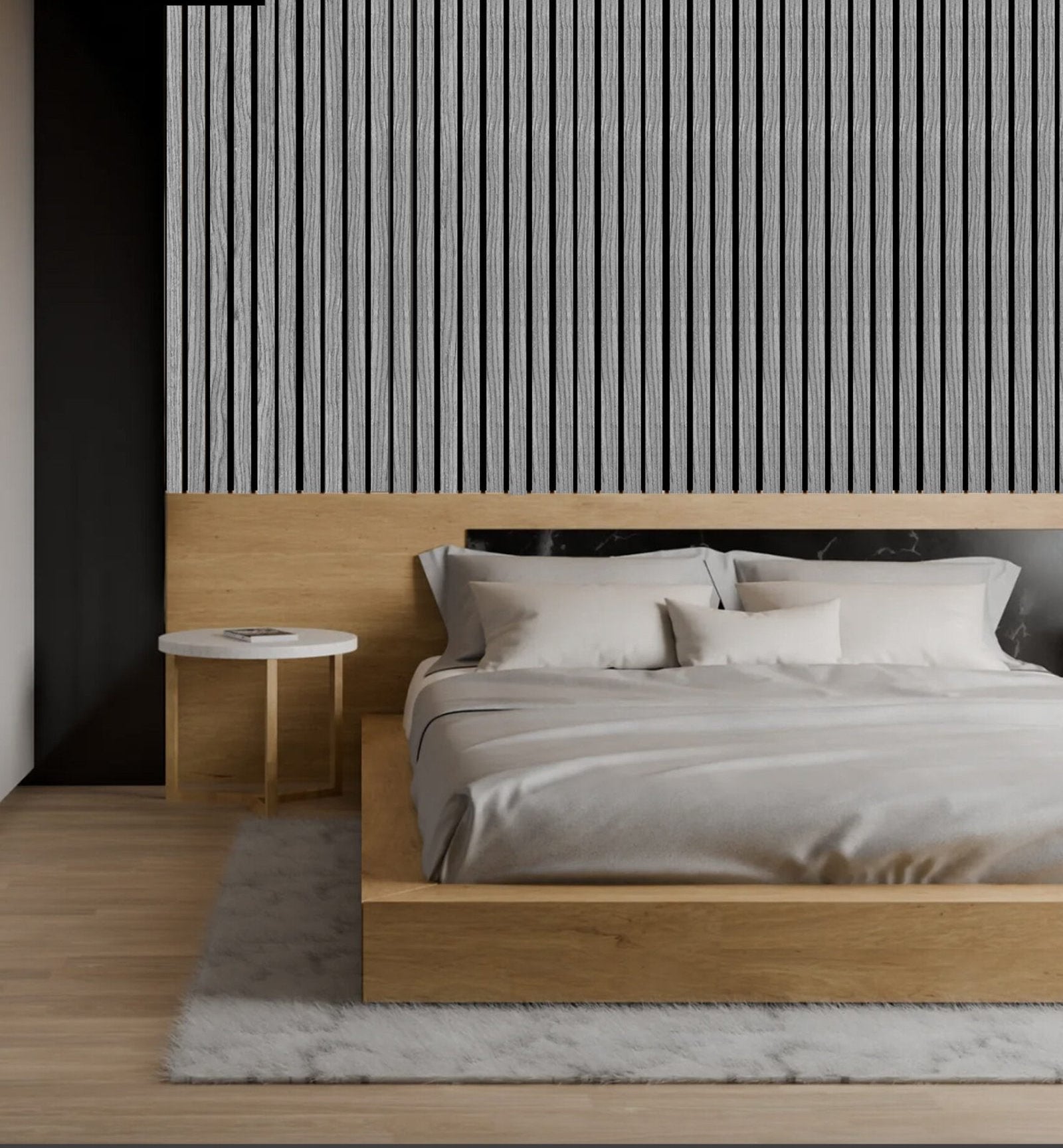 Silver Grey Luxury Acoustic Wall Panel Tiles Decor