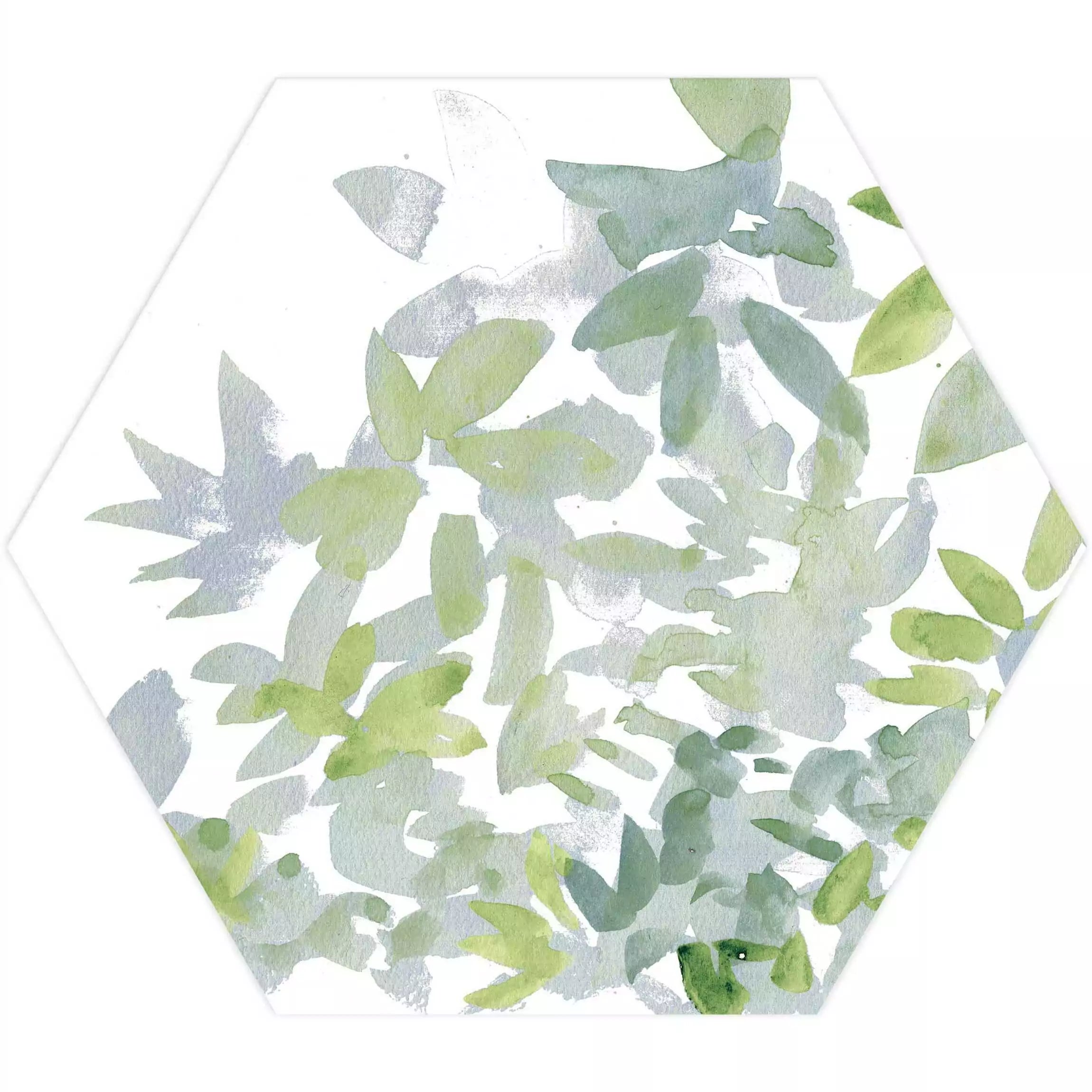 Tropical Forest Green Leaf Pattern Hexagon 333x285mm Pattern Wall and Floor Porcelain Tile TilesDecor