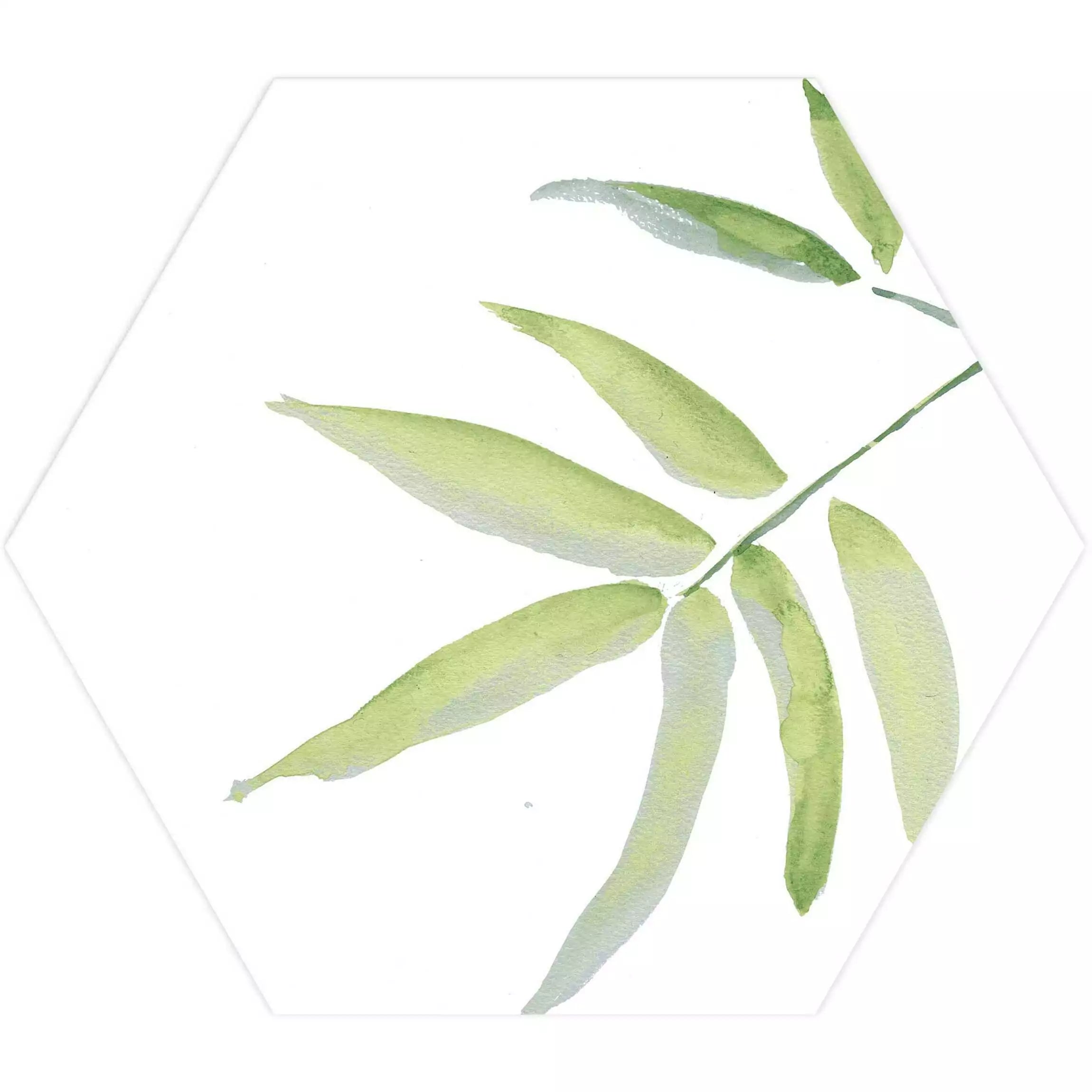 Tropical Forest Green Leaf Pattern Hexagon 333x285mm Pattern Wall and Floor Porcelain Tile TilesDecor