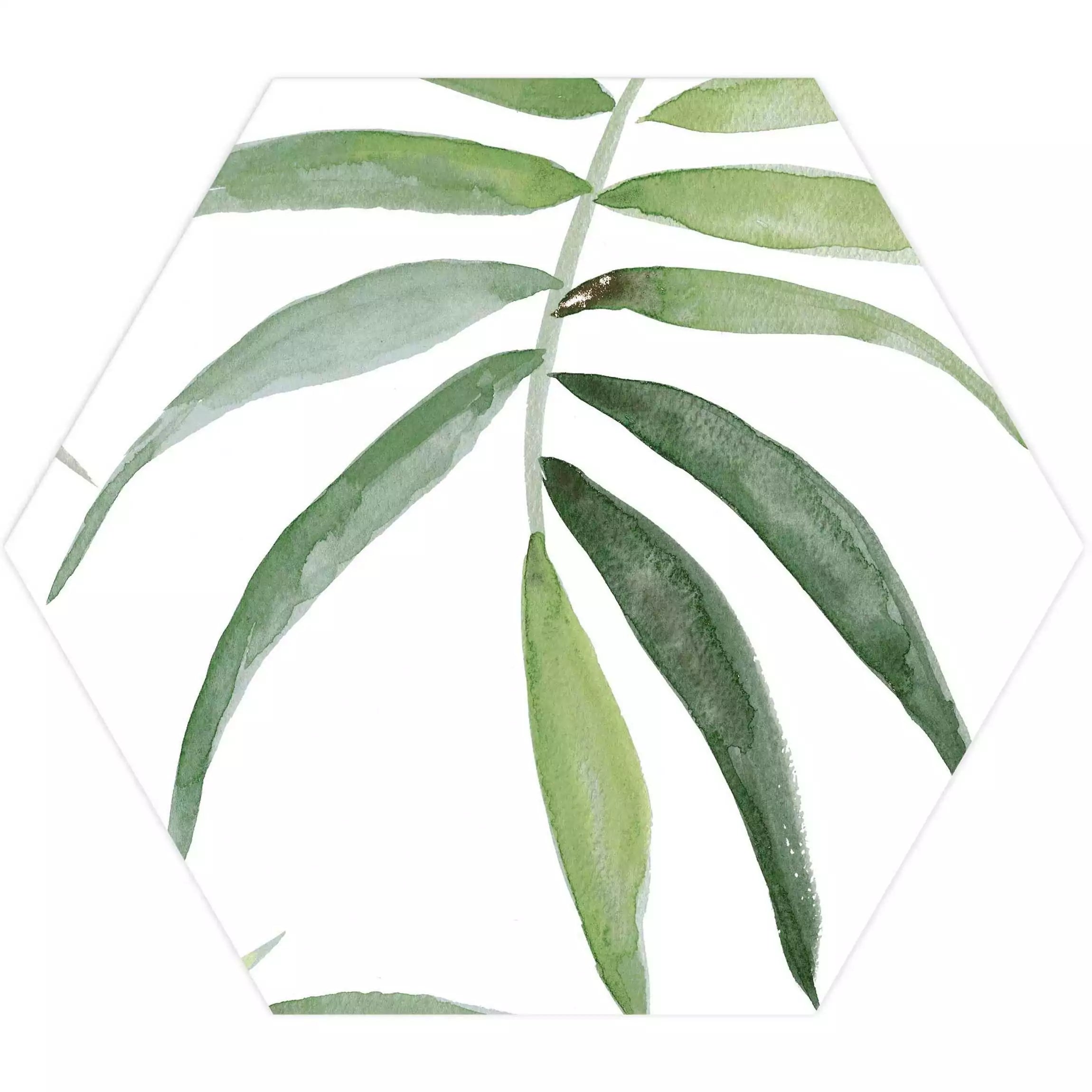 Tropical Forest Green Leaf Pattern Hexagon 333x285mm Pattern Wall and Floor Porcelain Tile TilesDecor