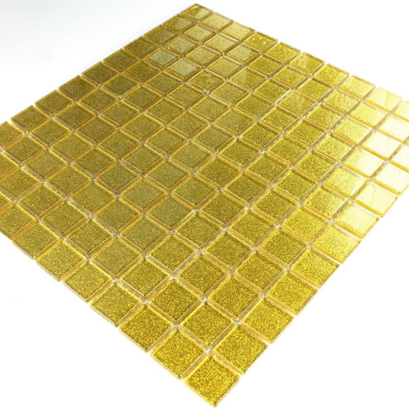 Glitter Gold Glass Mosaic Tiles Axel CM4GO5