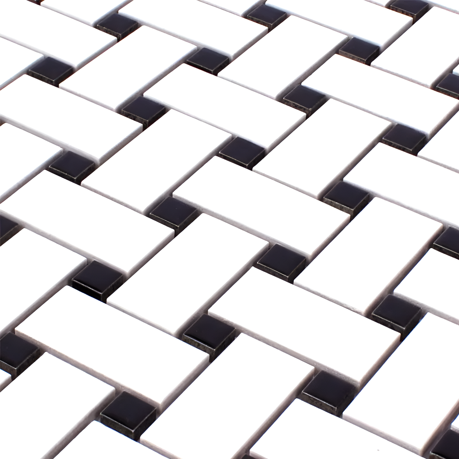 Sevilla White Black Mosaic Tiles Axel CBAS 19