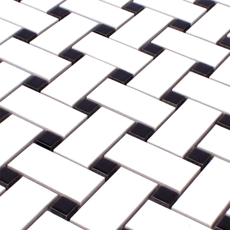 Sevilla White Black Mosaic Tiles Axel CBAS 19