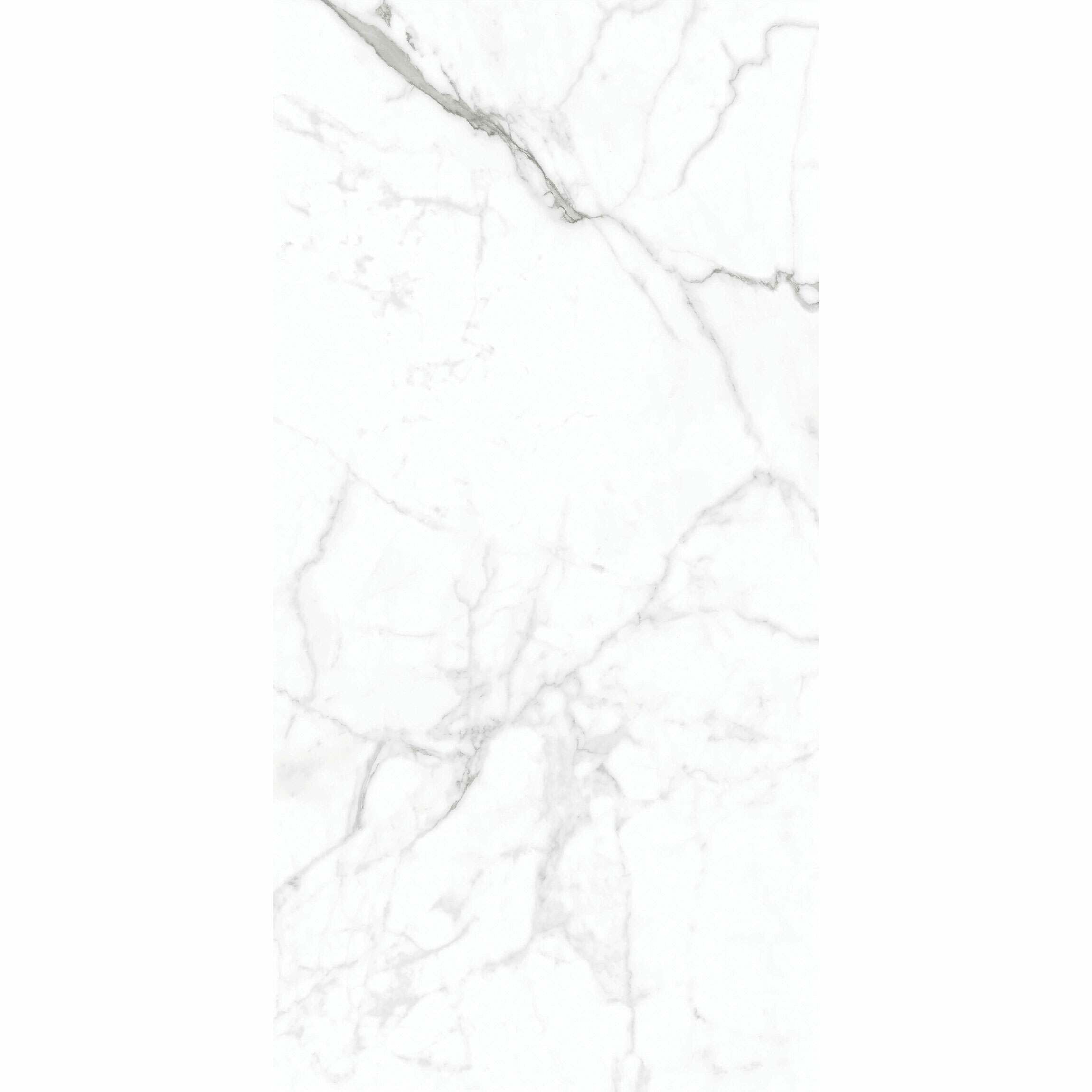 Allura XL White Marble Effect 60x120cm Polished Porcelain Wall and Floor Tiles TilesDecor