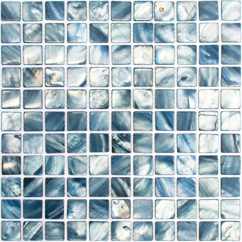 Mosaic Tiles Nacre Xenia Blue Grey Mosafil TM34465, Axel SM 2582