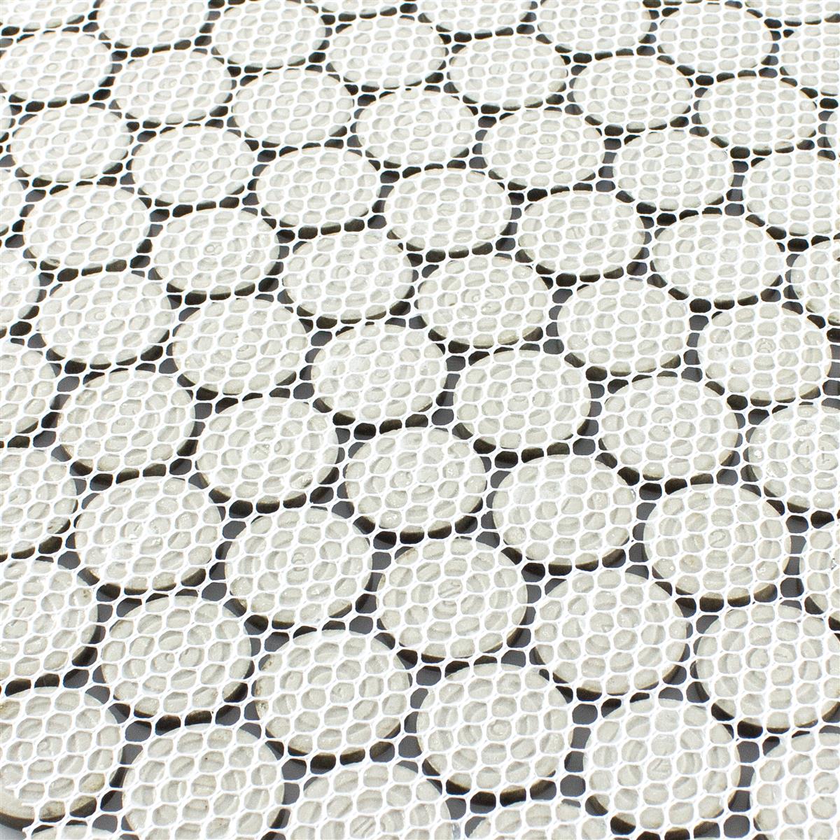 Blanc Penny Gloss Mosaic Tile Mosafil TM35358 Axel Knopf 100N