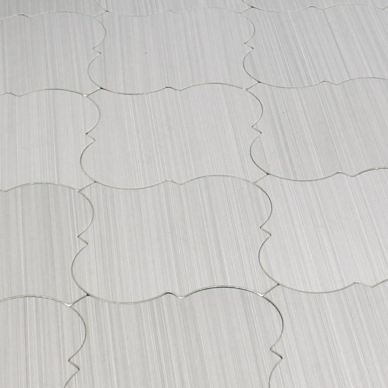 Metal Self Adhesive Ensenada Silver Mosaic Tiles Axel SAM 4MMLAT