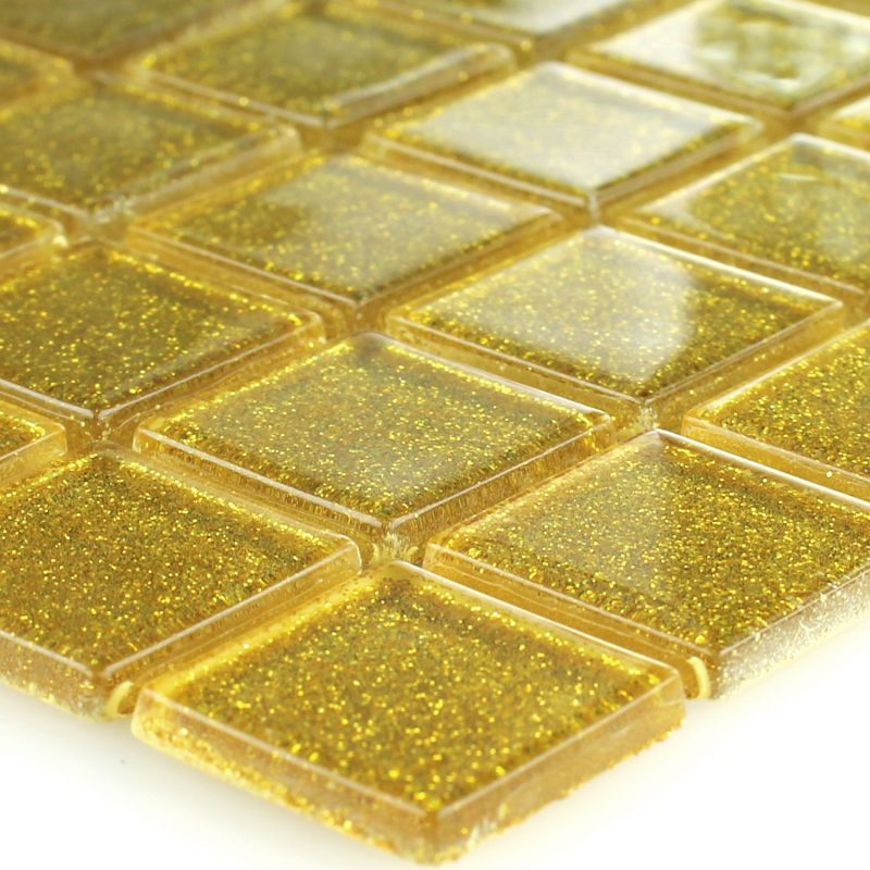 Glitter Gold Glass Mosaic Tiles Axel CM4GO5