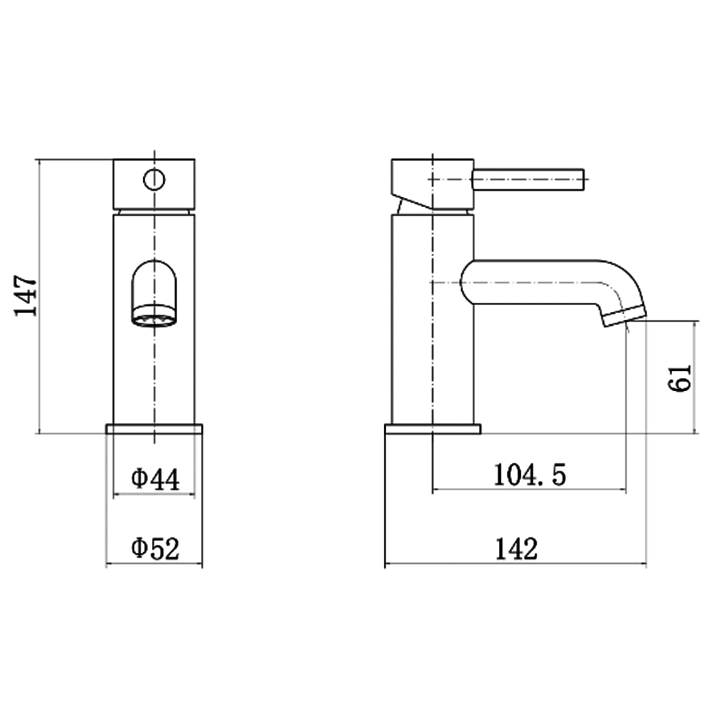 Ellsi Bounce Mono Basin Mixer Tap - Chrome, PDT-000692 Ellsi