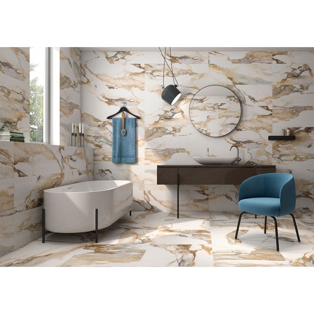 Arezzo Gold Marble Porcelain Tiles Tiles Direct 17801