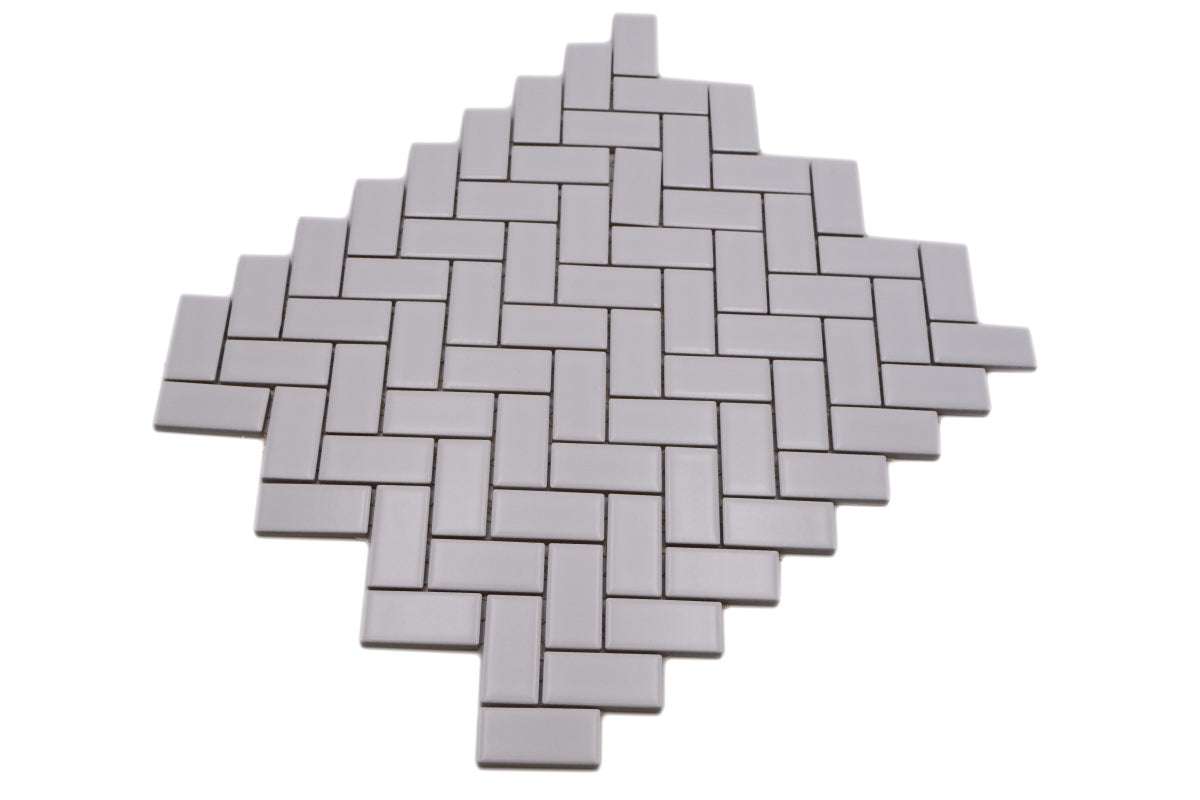 Black Herringbone Matt Mosaic Tile HUH CHB 05WM