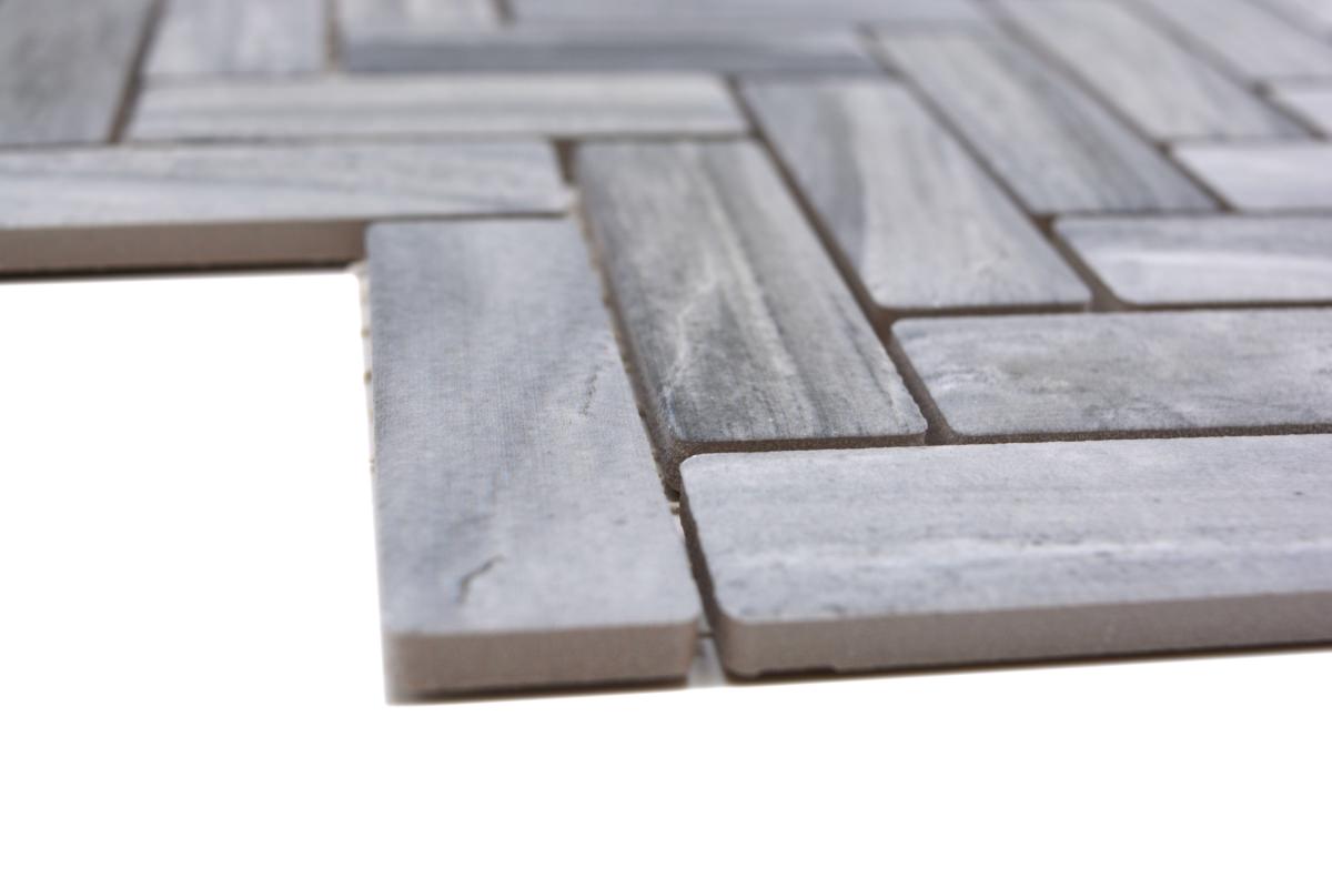 Stone Grey Herringbone Matt Mosaic Tile (Copy) HUH HB SO 32