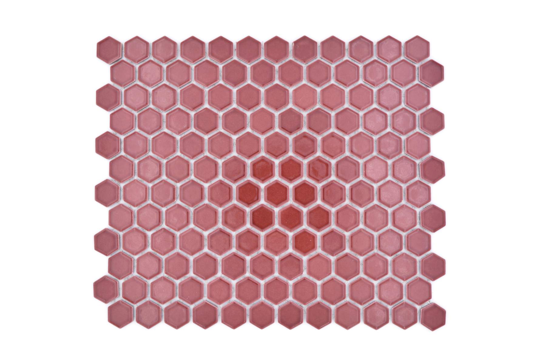 Red Burgundy Hexagon Mosaic Tile TilesDecor