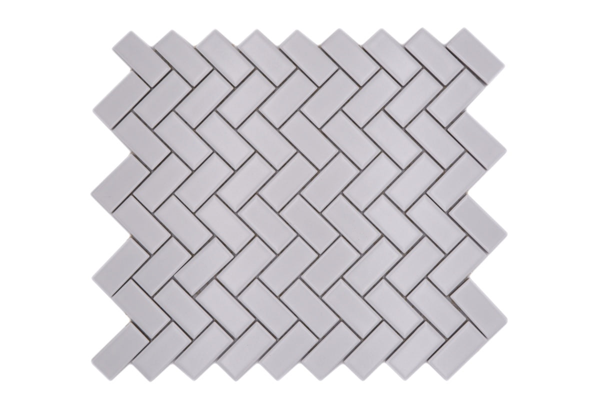 Black Herringbone Matt Mosaic Tile HUH CHB 05WM