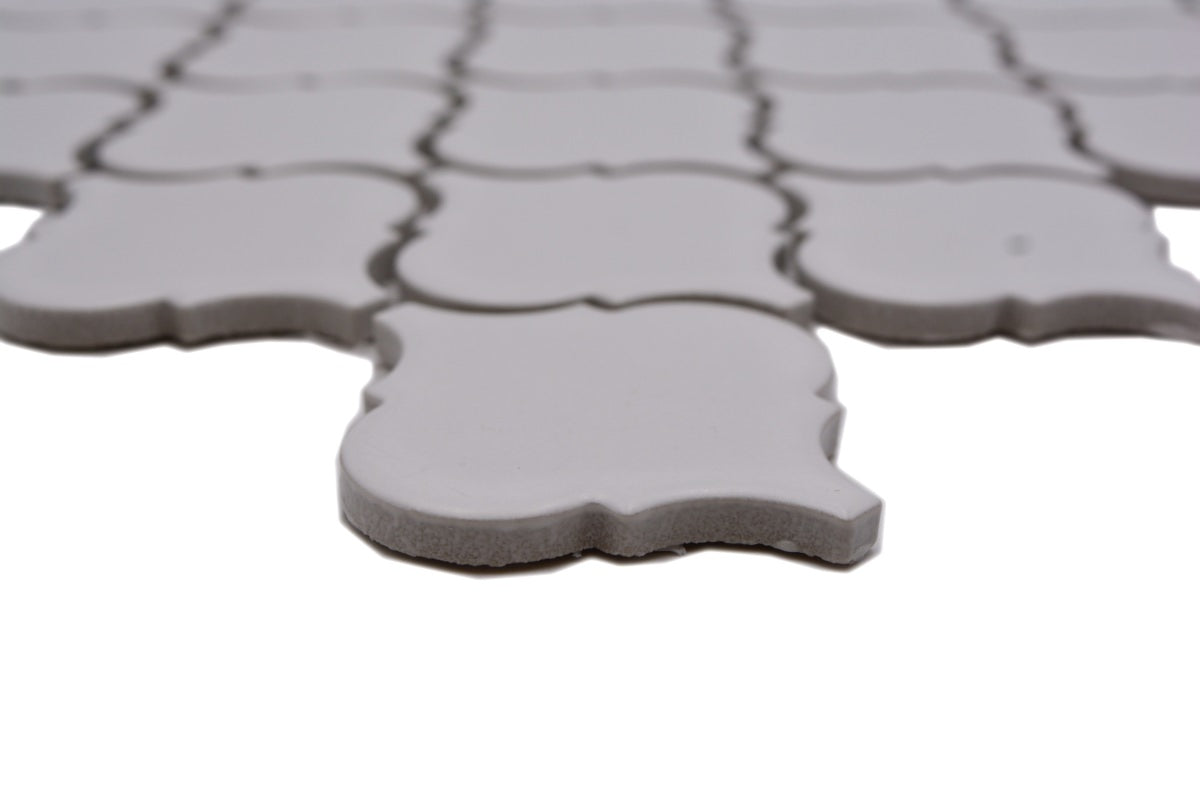 White Matt Arabesque Mosaic Tile HUH CLP 2BG