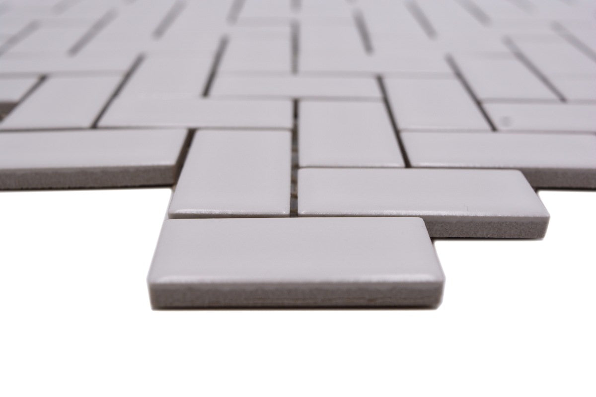 Black Herringbone Matt Mosaic Tile HUH CHB 05WM