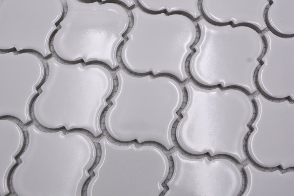 White Gloss Arabesque Mosaic Tile HUH CLP 1WG