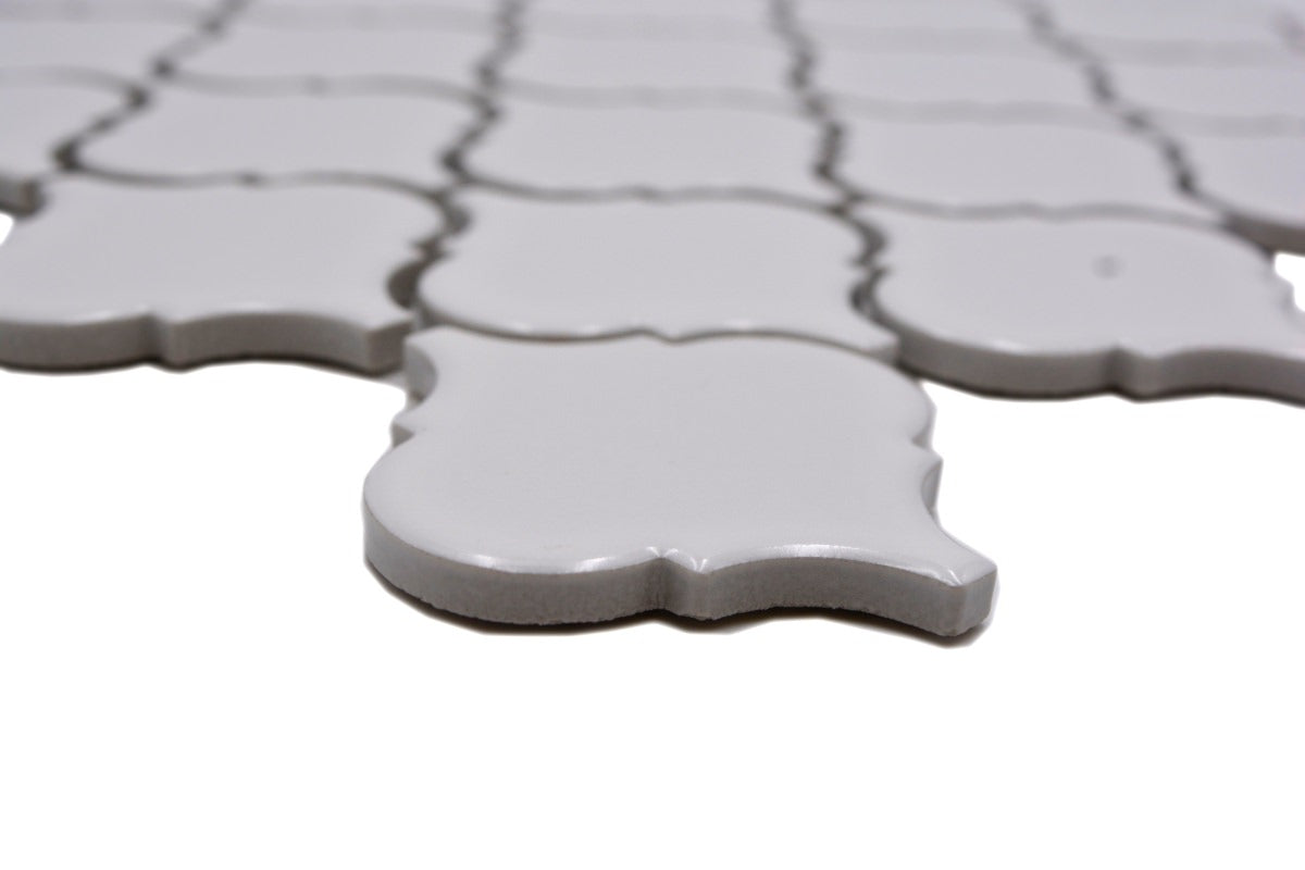 White Gloss Arabesque Mosaic Tile HUH CLP 1WG
