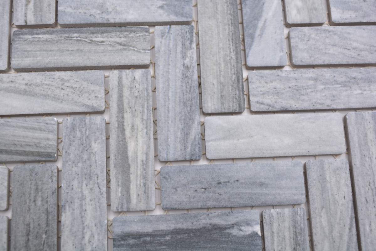 Stone Grey Herringbone Matt Mosaic Tile (Copy) HUH HB SO 32