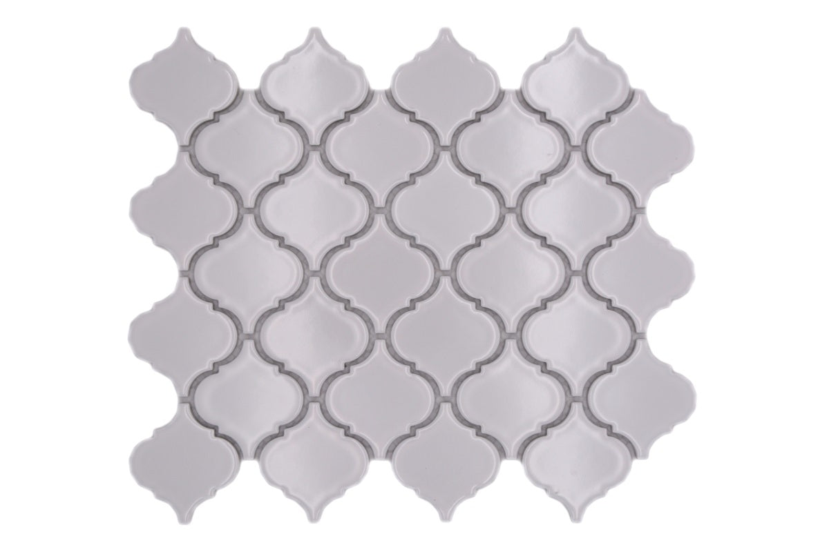 White Gloss Arabesque Mosaic Tile HUH CLP 1WG