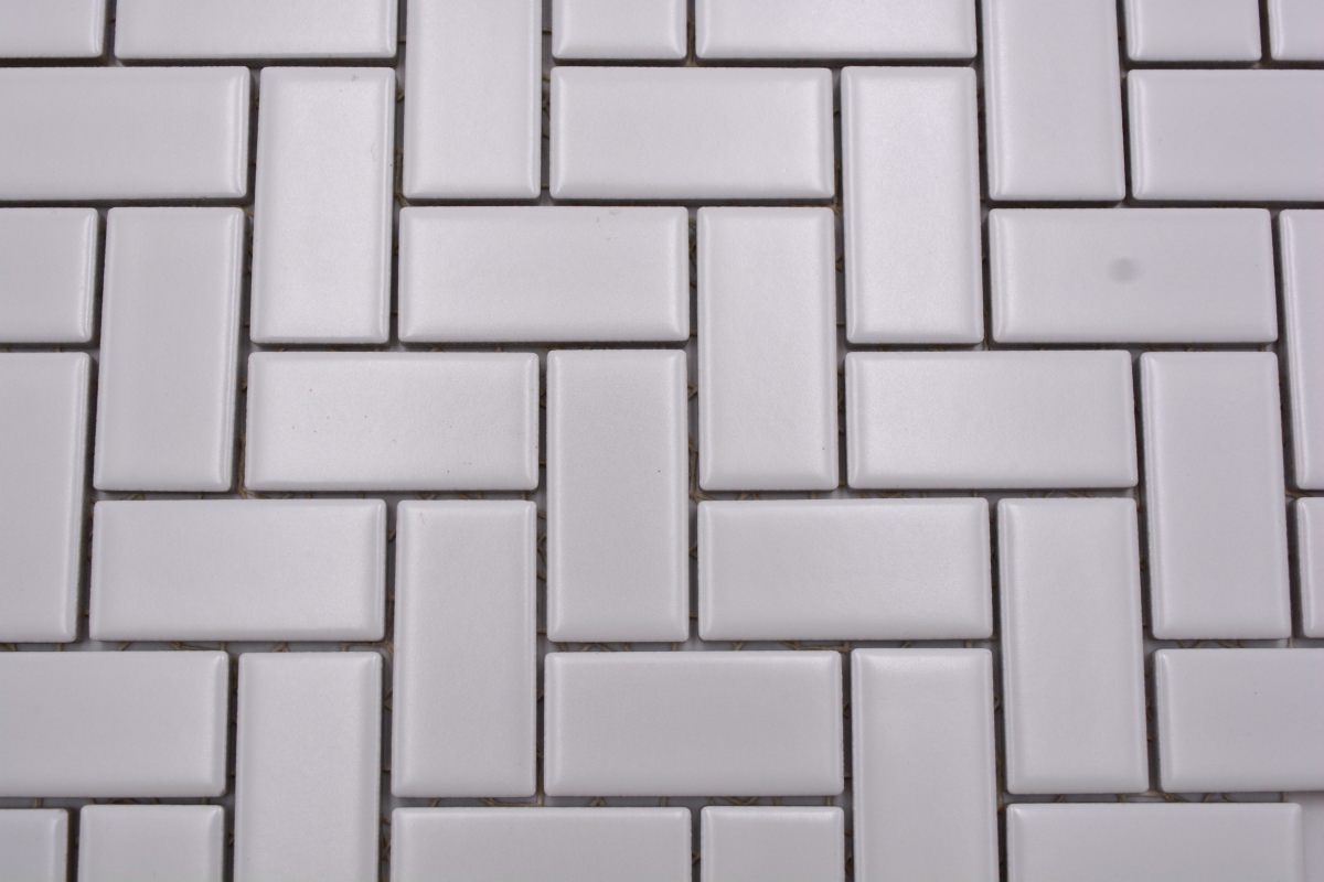 Black Herringbone Matt Mosaic Tile HUH CHB 05WM