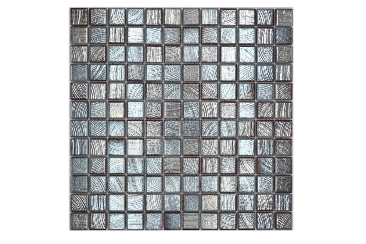 Silver Metallic Pattern Mosaic Tile HUH JAB 23SB27