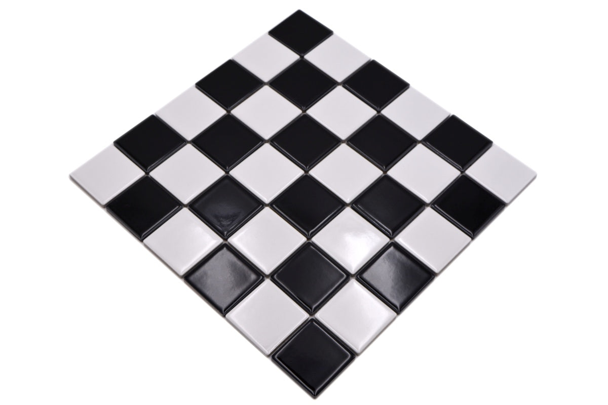 Chequered Black and White Gloss Mosaic Tile (Copy) HUH CD 200