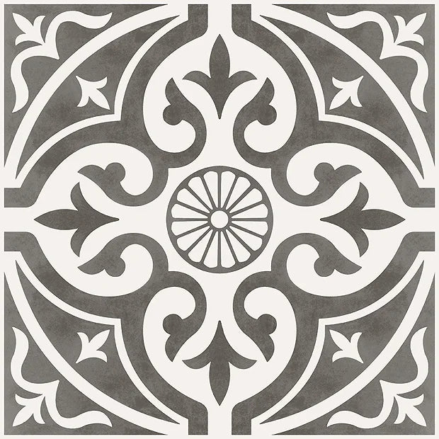 Kingsbridge Grey Patterned Wall and Floor Tiles - 330 x 330mm TilesDecor