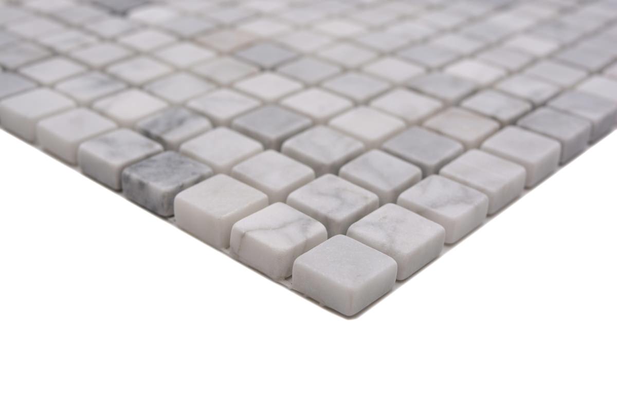 Ethereal White Matt Marble Mosaic Tile Axel MOS15/2000
