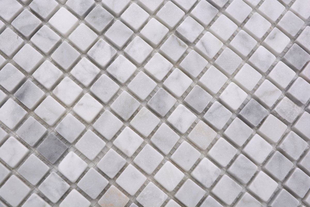 Ethereal White Matt Marble Mosaic Tile Axel MOS15/2000