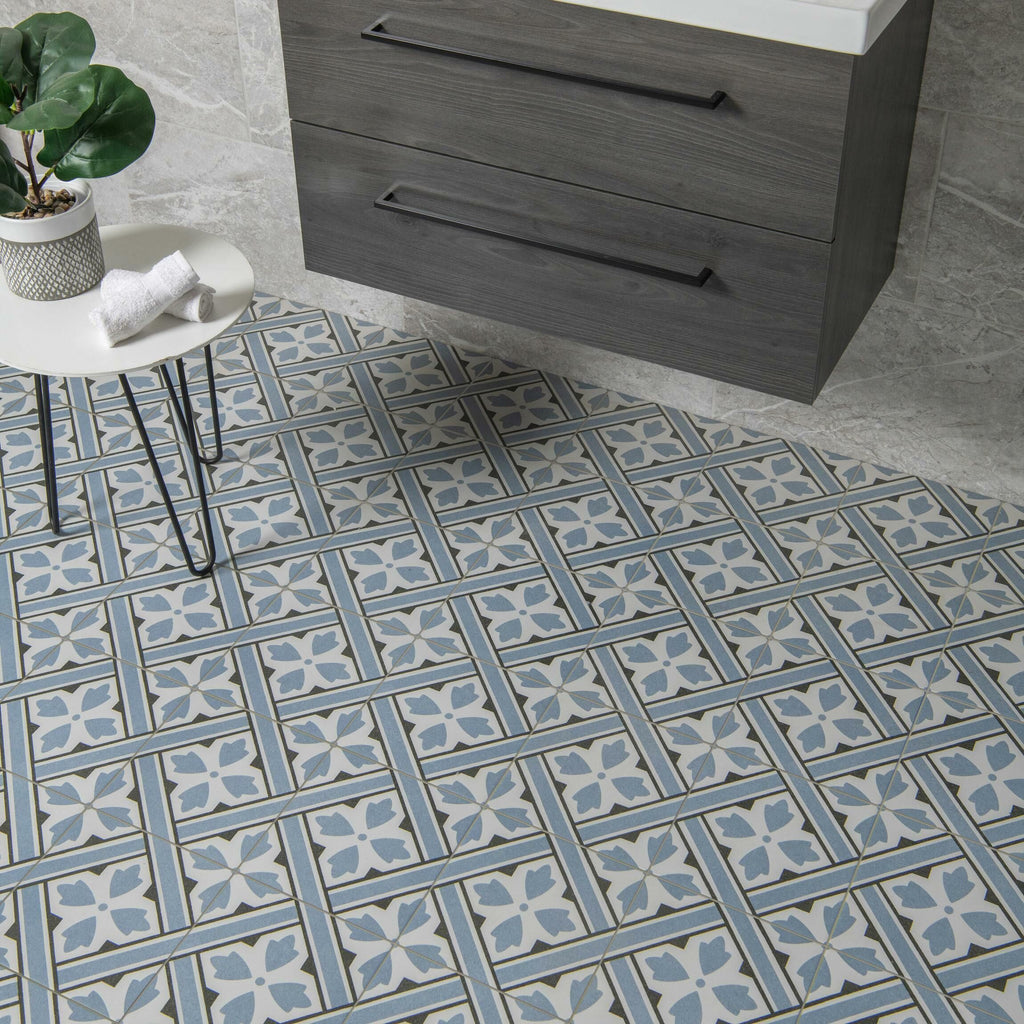 Mr Jones Blue Pattern Wall and Floor 45x45cm Tile TilesDecor