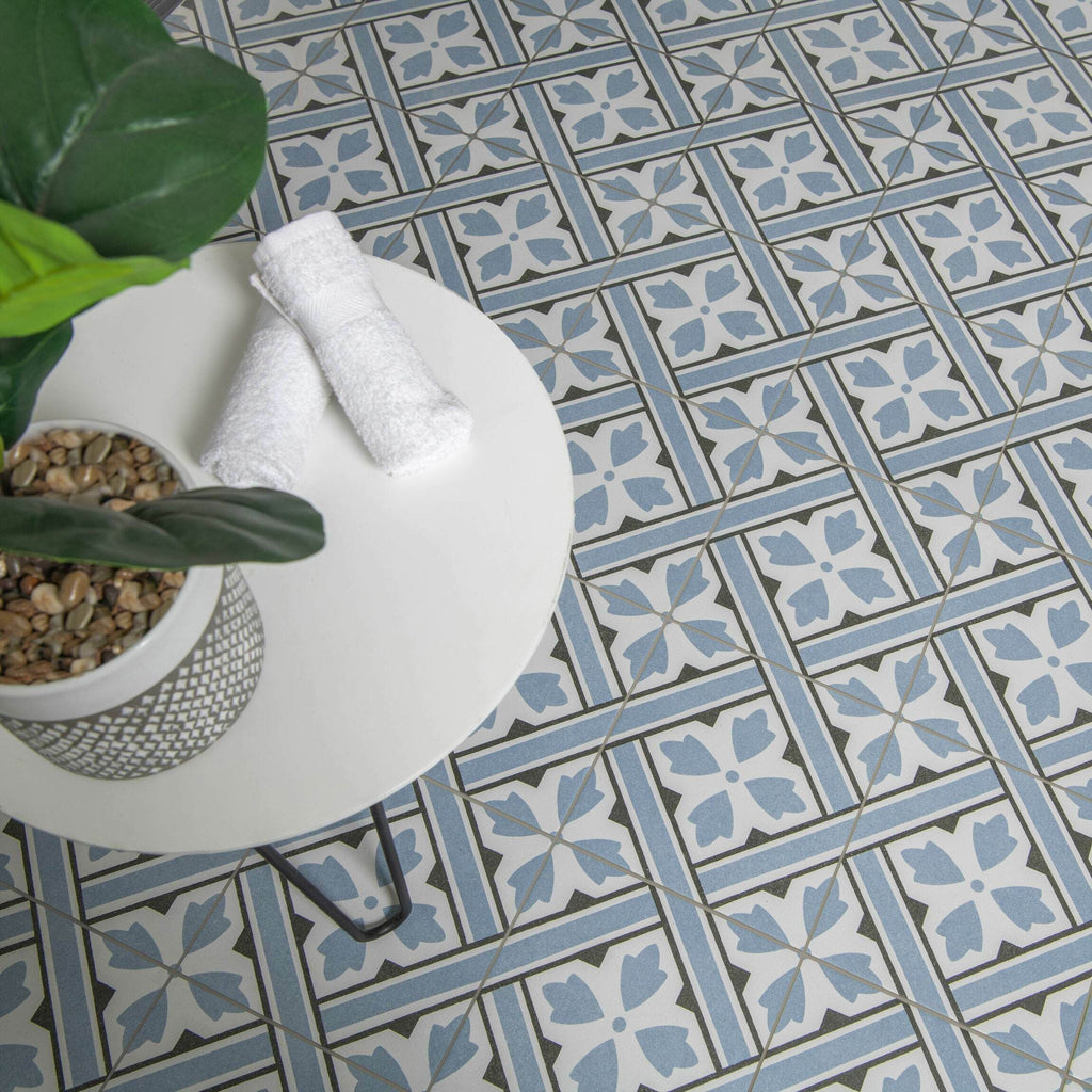Mr Jones Blue Pattern Wall and Floor 45x45cm Tile TilesDecor