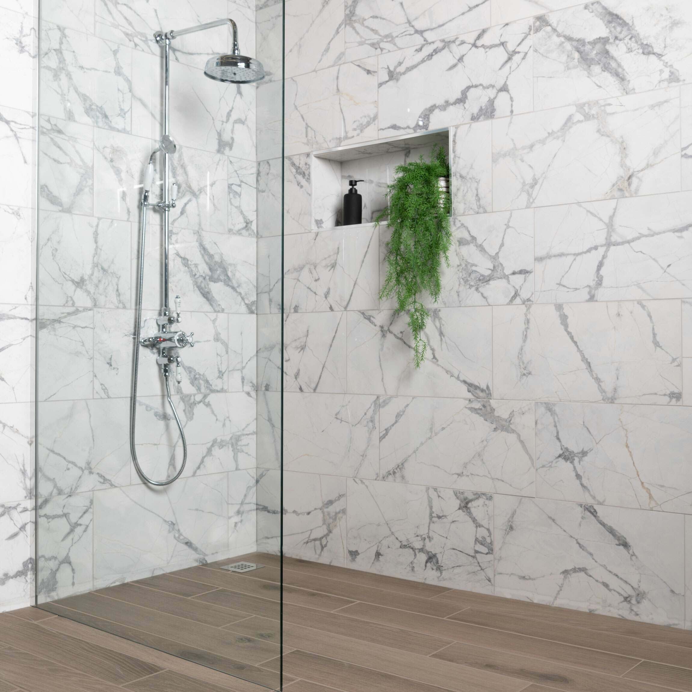 Allure Calacatta Polished Marble Effect 60x30cm Tiles TilesDecor