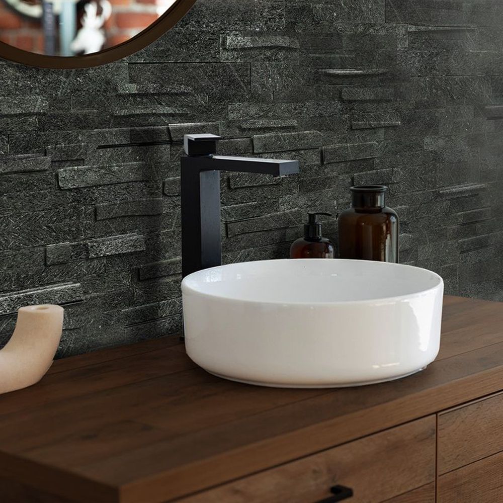 Quartzite Black Sparkle Split Face Tiles TilesDecor